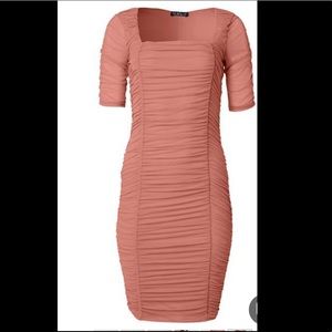 Venus. Ruched Mesh Bodycon Dress. Women’s size Medium.